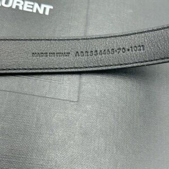 Women's Saint Laurent calfskin YSL logo leather belt size 70 cm/28 inches - Picture 3 of 10